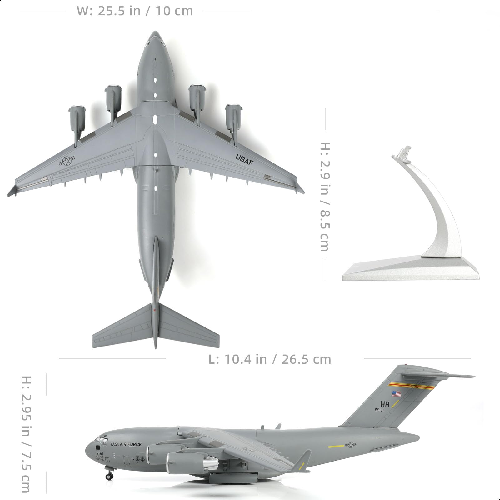 Amazon.co.jp: JUNENTER 1/200スケール C-17 グローブマスター 輸送機